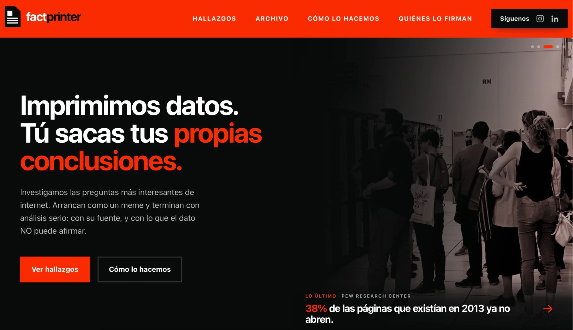 FACTPRINTER · captura del sitio